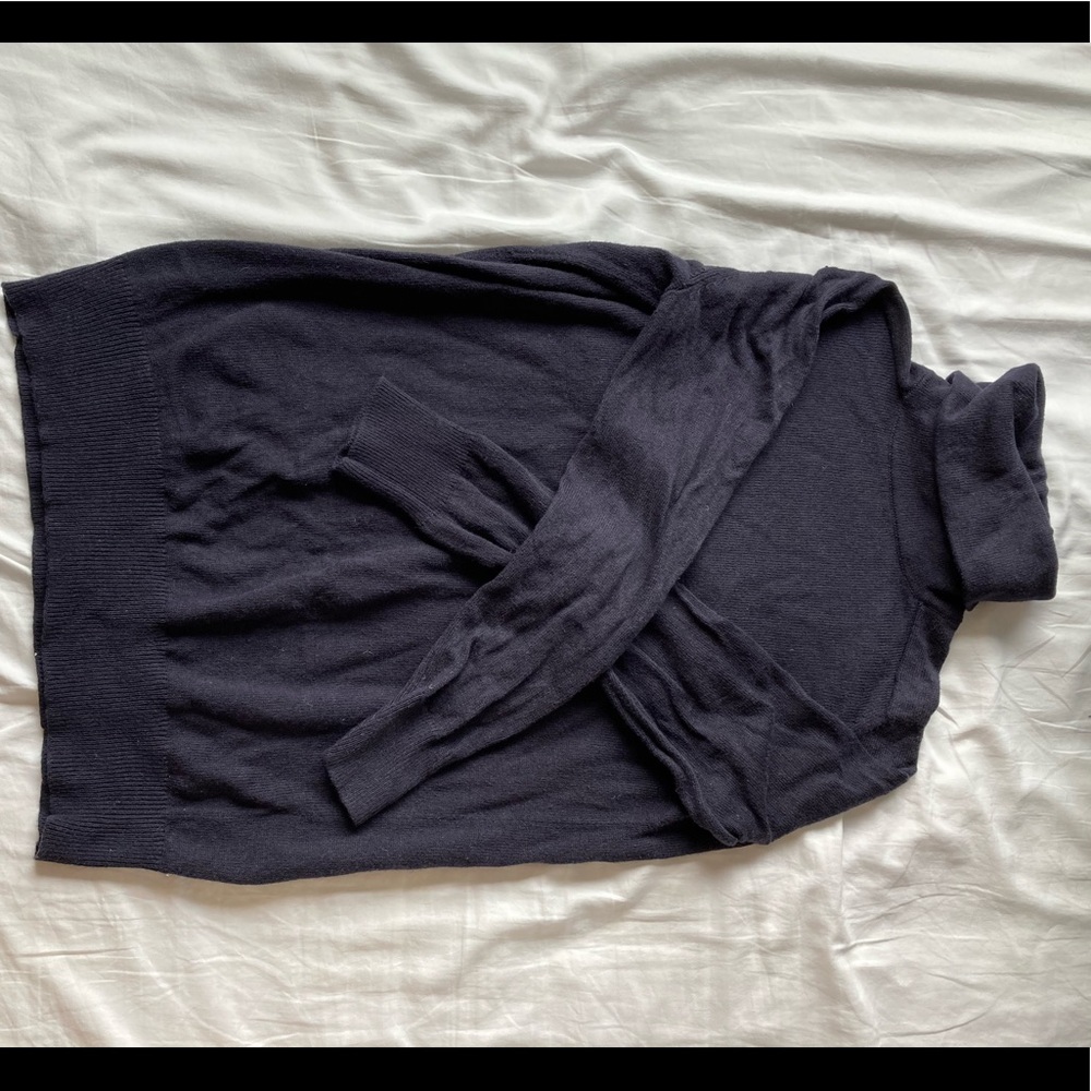 Dark Blue knit turtleneck sweater